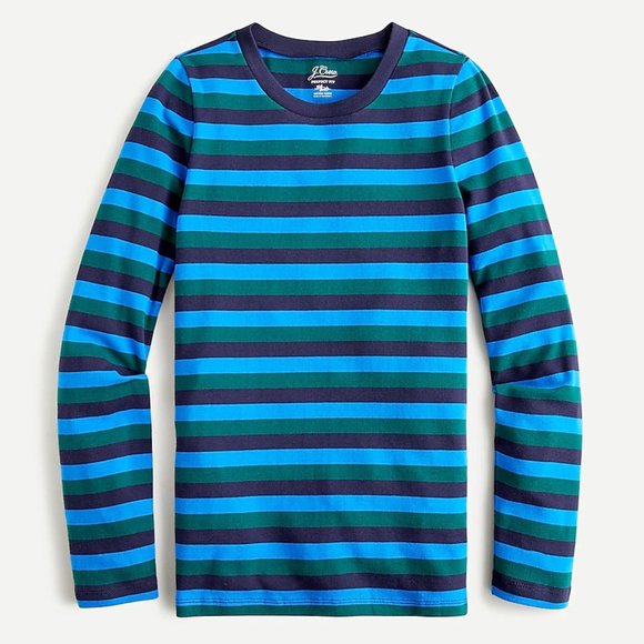 J. Crew Tops - J Crew Slim Perfect Long-sleeve T-shirt in stripes
